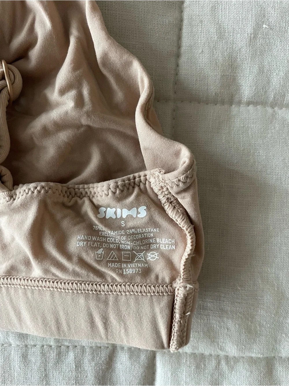 Skims Fits Everybody Triangle Bralette in Umber and Clay S NWT - Picture 5 of 6